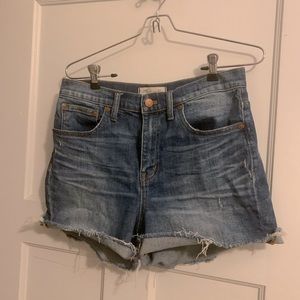 Madewell high waisted jean shorts
